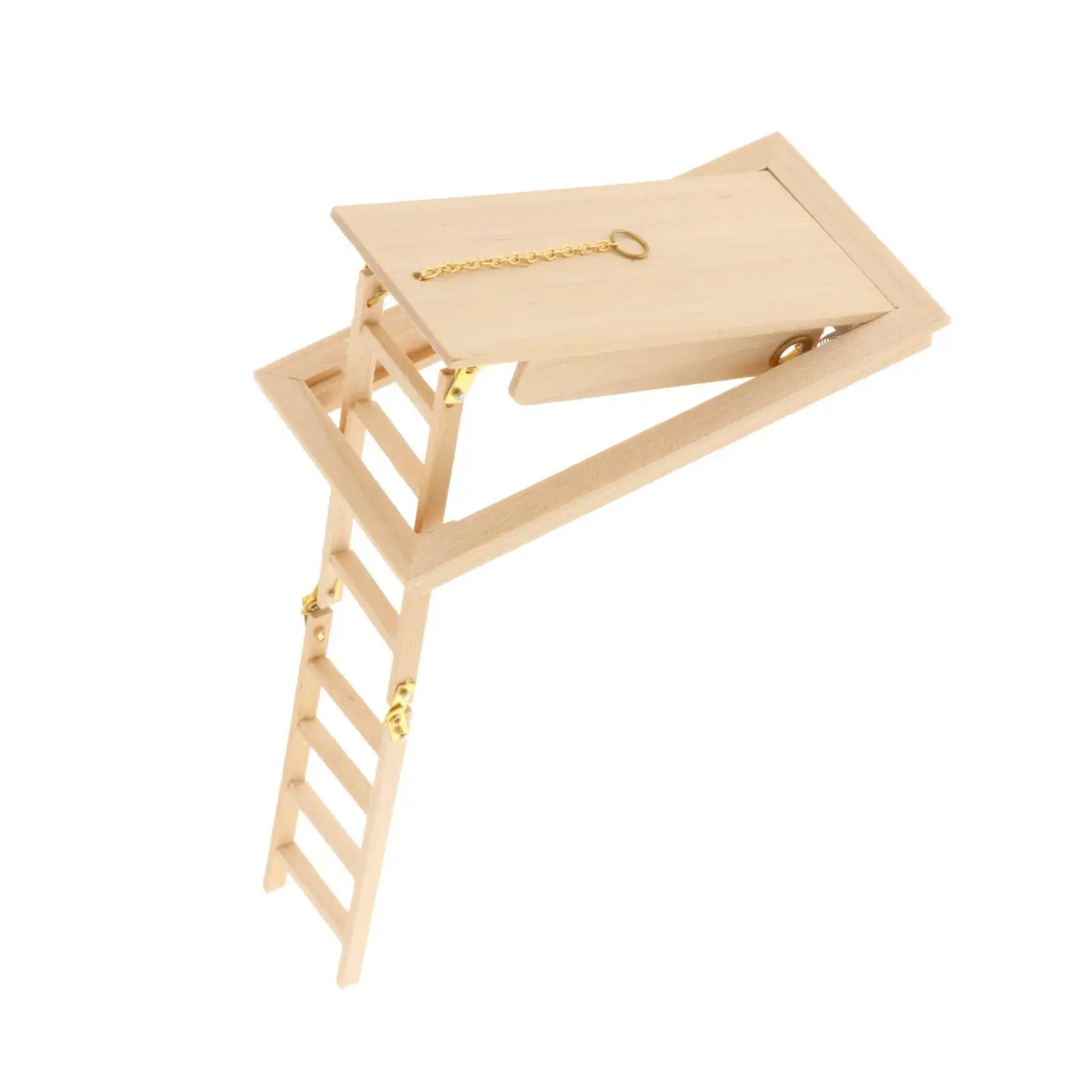 Mini Dollhouse Folding Ladder DIY Decoration 1/12 Scale Miniature for Girls Boys