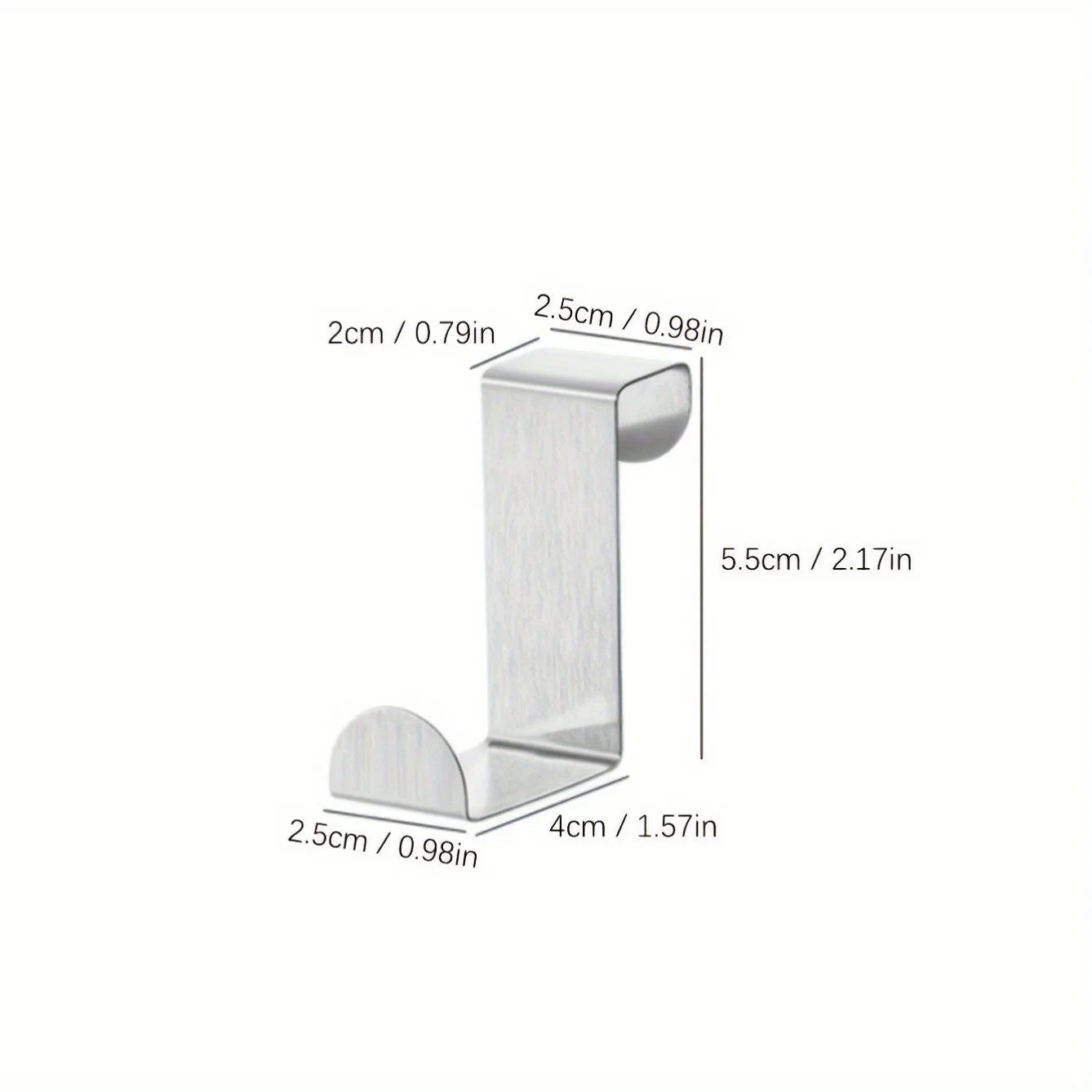 1/3/5 Stainless Steel Z-Shaped Hooks—No Drilling Required for Storefronts, Kitchen Cabinets, and Dorm Room Wardrobes;