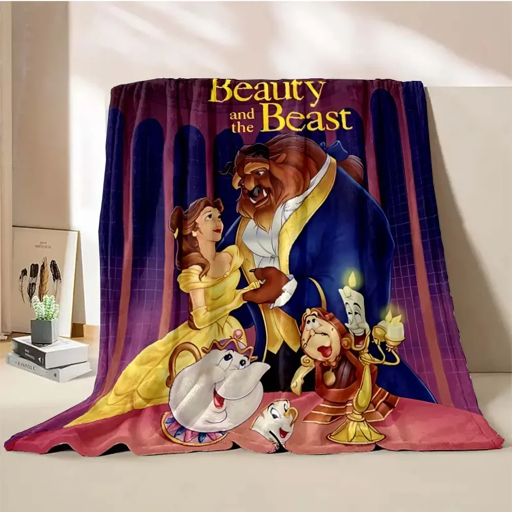 Beauty and The Beast Blanket 4 Season Soft Fluffy Quilt King Size Throw Kid Adult Sofa Bed Break Blanket Cover Travel Throw Gift