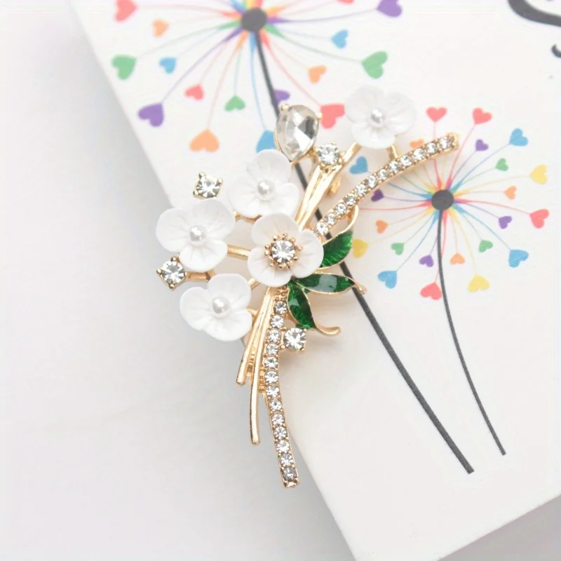 New Style Flower Brocade Corsage High-grade High-grade Flower Brooch Pin Female Accessories