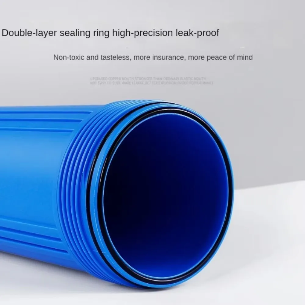 10/20 بوصة زجاجة زرقاء كبيرة الدهون تدفق كبير خط أنابيب المرشح المسبق سميكة واقية من الانفجار تصفية قذيفة المنزل لتنقية المياه المركزية