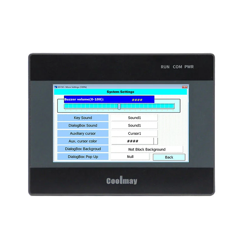 

Original Coolmay QM3G economic plc touch screen 4.3 inch 12 transistor outputs 2AD 1DA RS485 automation control