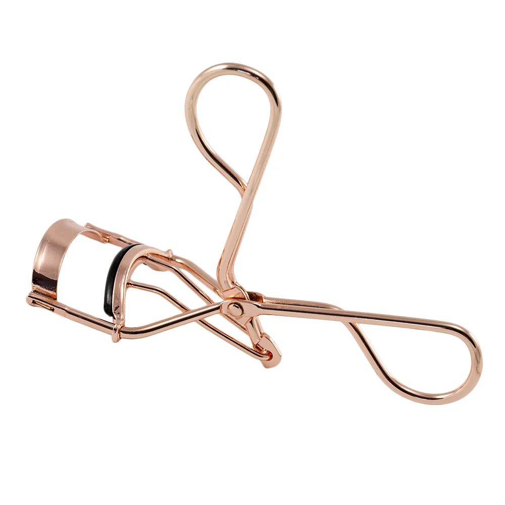 Professional Rose Gold Eyelash Curler, Eye Lash Curling Clip, Ferramentas de maquiagem cosmética, acessórios com 10 Free Silicone Pad