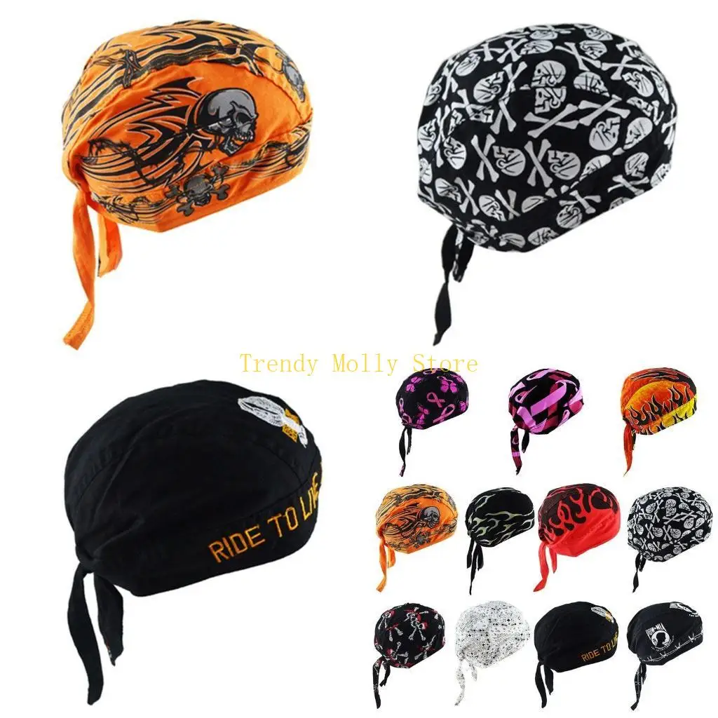 n5kb-海賊帽子オートバイバイカー冷却スカルキャップ通気性ヘルメットライナービーニー