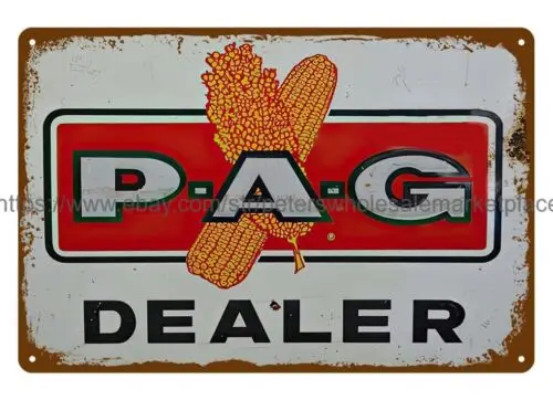 PAG Dealer farm seed corn metal tin sign plaque wall decor living rooms tin sign