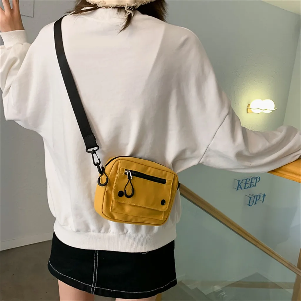 Borse a tracolla in tela da donna Mini borsa da viaggio giornaliera coreana Casual semplice piccola borsa a tracolla abbinata per studenti con