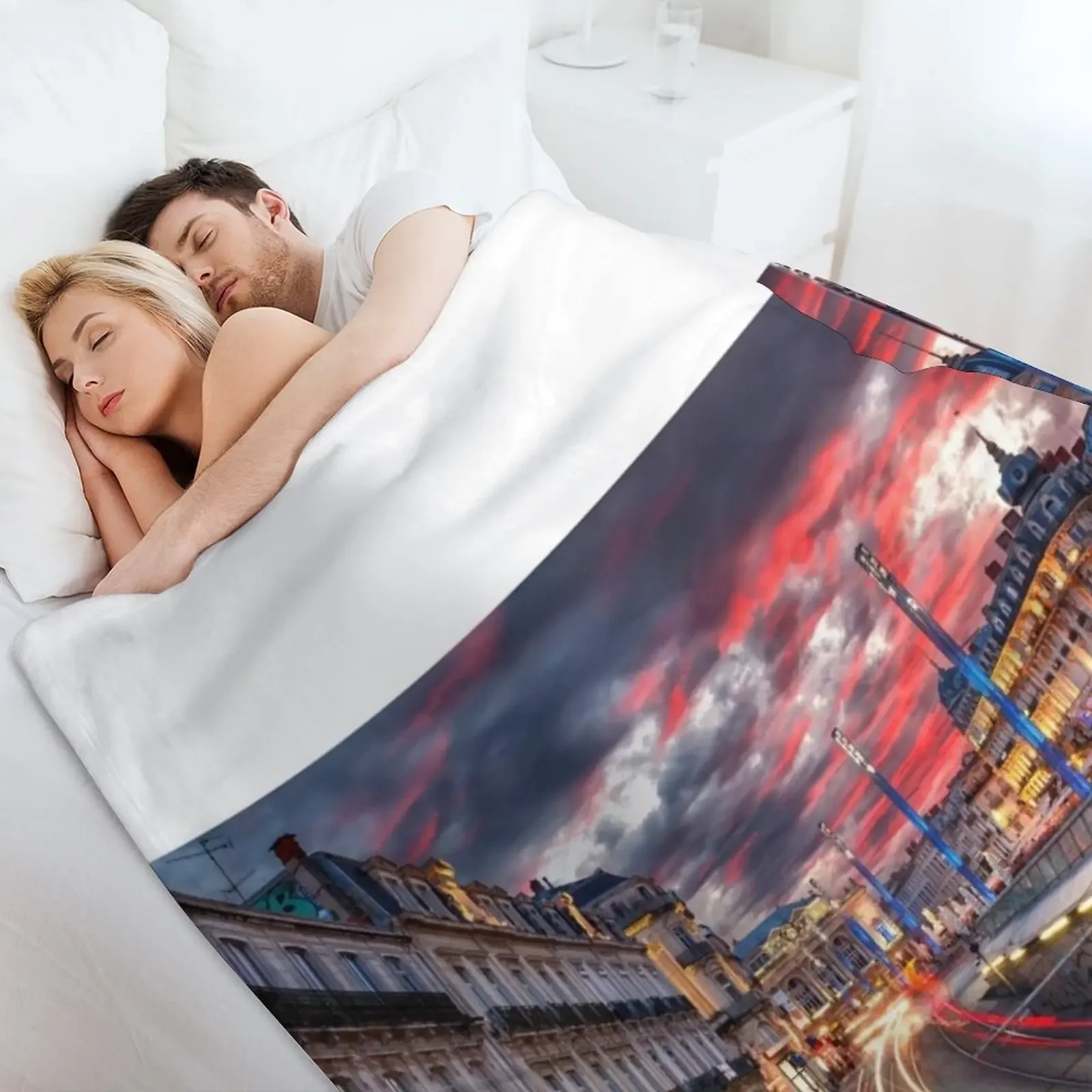 New Place de la Comédie Throw Blanket Beach Luxury Brand لبطانيات الشتاء لبطانيات السرير