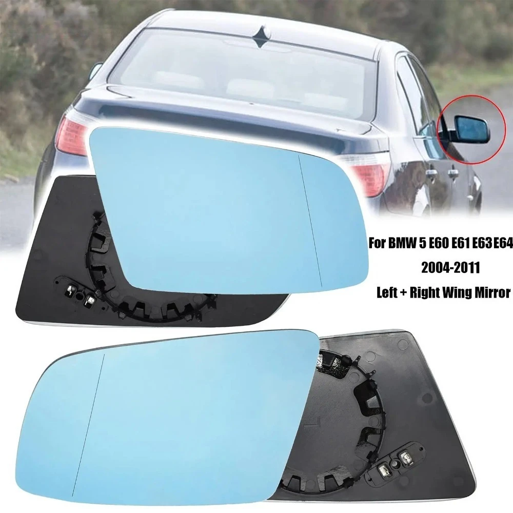51167065081 51167065082 High Quality Heated Wing Mirror Glass For BMW 5 6 Series 2003-2010 Blue White L R  Auto Parts