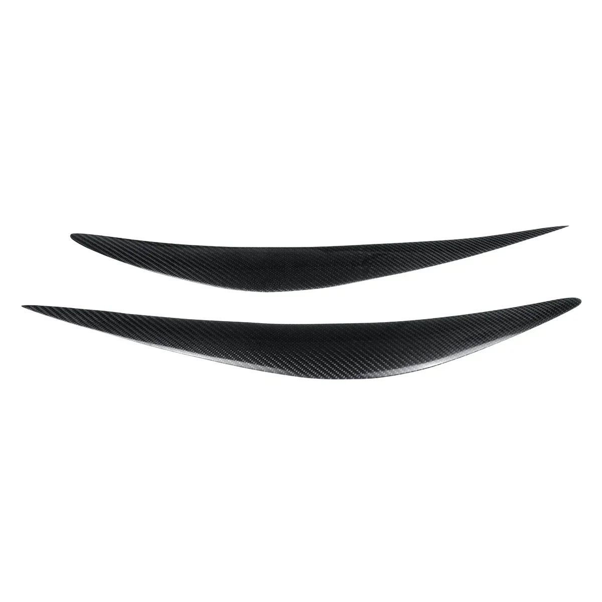 زوج المصابيح الأمامية الحواجب الجفون ملصقات الكربون نظرة/أسود لامع لإنفينيتي Q50 2014 + #5