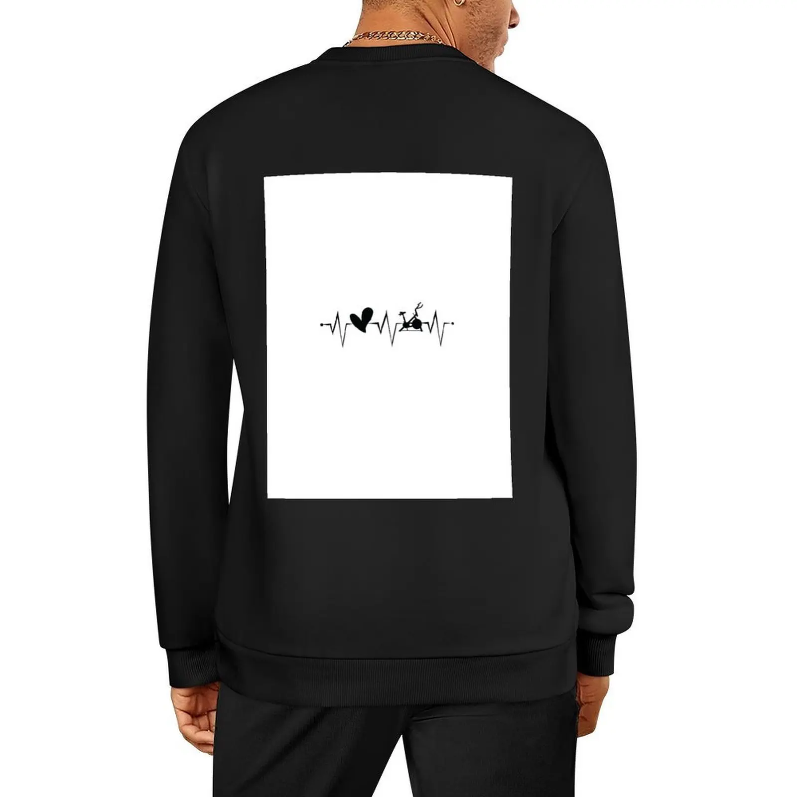 

Spin Class with Heart Heartbeat Spinning Fitness Pullover men's clothes mens clothing tracksuit men autumn sweatshirt