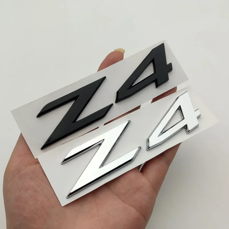 3D ABS chromowane czarne logo Z4 emblemat tablica naklejka na bagażnik samochodowy dla akcesoriów Z4 E85 E89