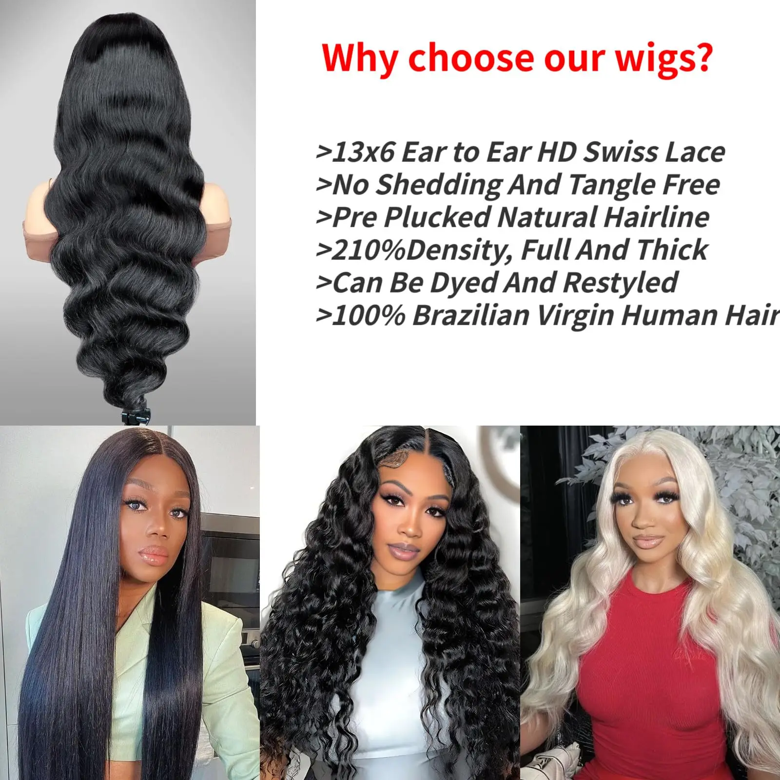 42 بوصة الجسم موجة الدانتيل الجبهة الباروكات شعر الإنسان 13x6 HD الدانتيل الباروكات الأمامية شعر الإنسان قبل قطعها 250% كثافة الشعر البشري الدانتيل الجبهة #5