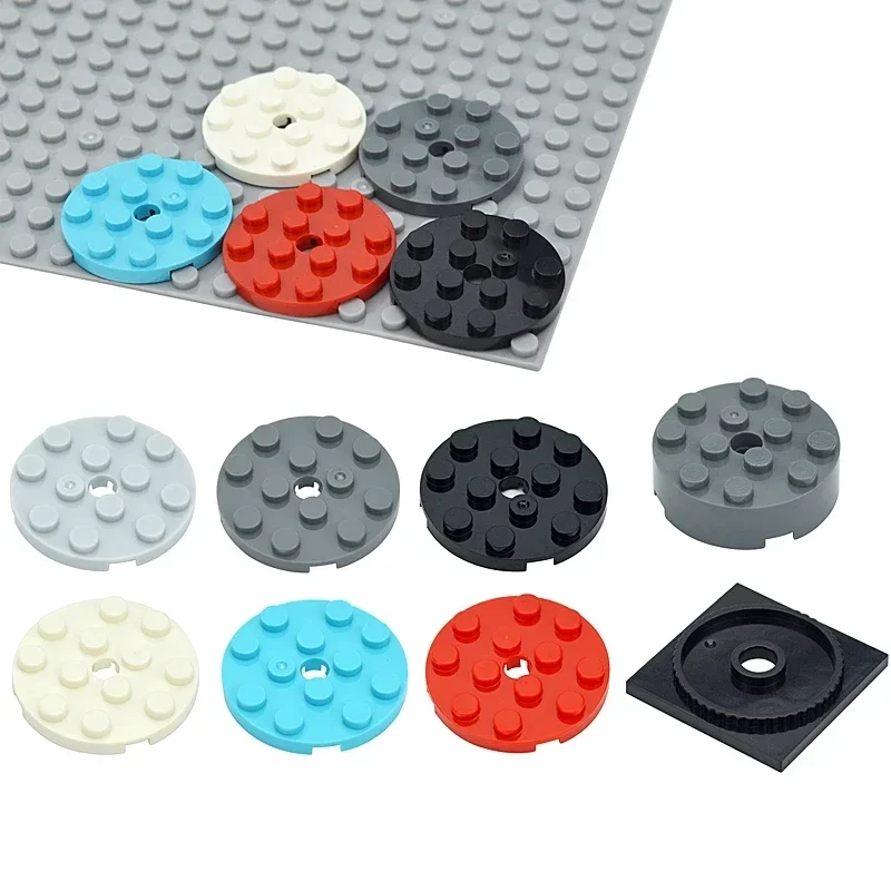 MOC Parts DIY 60474 Plate Round 4 x 4 with Pin Hole For Building Blocks compatible with 87081 61485 Parts DIY Toys