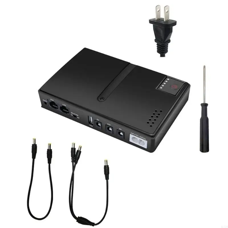 H37B UPSバッテリーバックアップ5V 9V 12Vルータースイッチ用のポータブル電源電話電話