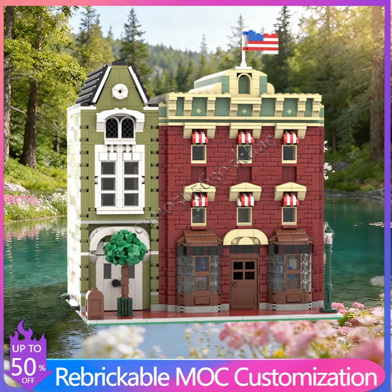 

2926 PCS Medieval Gift Shop Deluxe Main Street MOC Customize Modular Building Block Educational Kids DIY Boys Festival Toy Gift