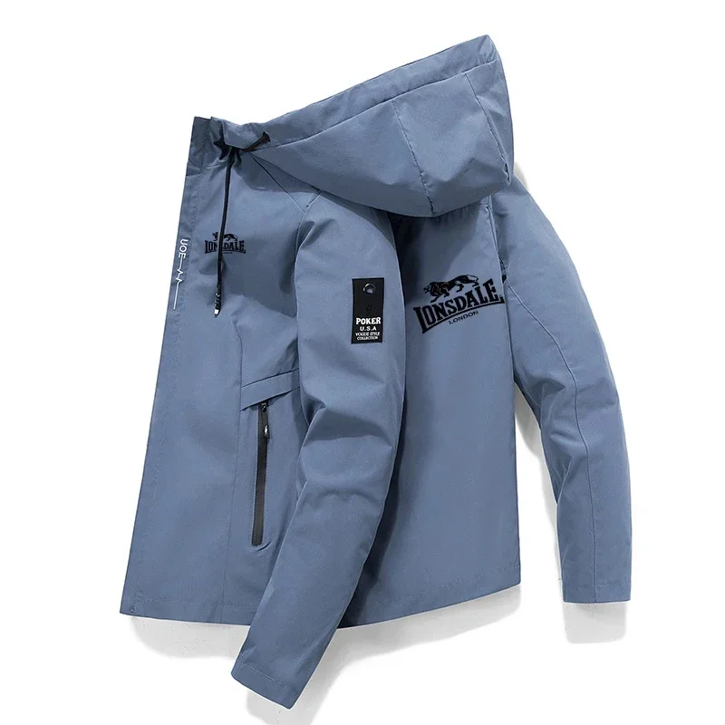 

Мужское пальто на молнии Leisure Zipper 2026, мужская куртка-пальто с капюшоном, новый стиль высококачественной мужской моды