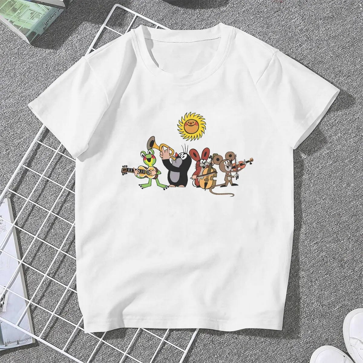 Krtek Women's T Shirt The Little Mole Ladies Tees Kawaii Polyester Tops Basic Tshirt y2k Hipster