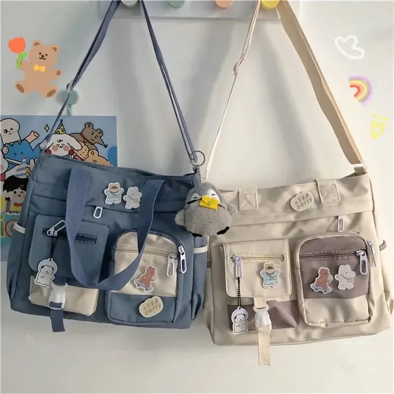 Waterproof Nylon Canvas Women Handbag Oxford Cloth Tote Messenger Satchel Crossbody Shoulder Bag for Girls