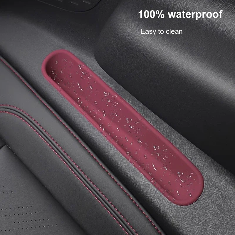 2pc Silicone Car Rear Seat Organizer Storage Box Pocket for Mini Cooper Electric E SE J01 EV 2024 2025 Auto Interior Accessories