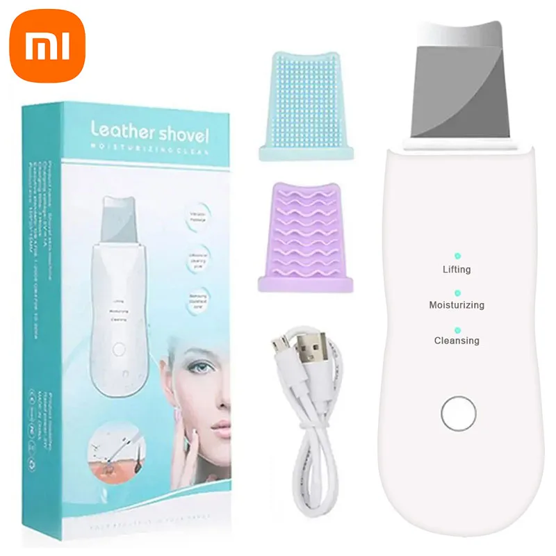 Xiaomi Deep Vibrate Skin Scrubber Facial Cleaner Shovel Spatula No Ultrasonic ScrubberPeeling Blackhead Remover Facial Ma ssager