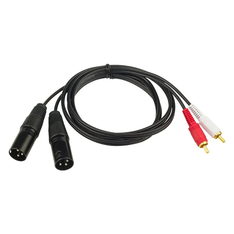 Single XLR Turn Double Lotus Turn AV Cable RCA Microphone Cable Mother-to-Lotus Two-Line - Swiss XLR Cable for Speaker