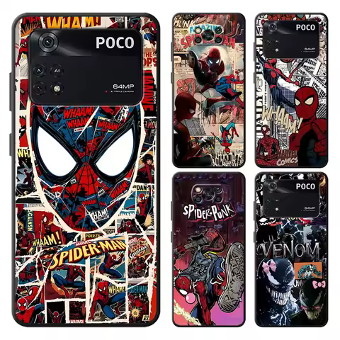 Funda Phone Cover Case for Xiaomi Poco F8 M5 C50 C75 C61 F3 C71 X3 X4 X5 X7 Pro M3 M4 M7 Pro F1 Marvel Retro Spider Man