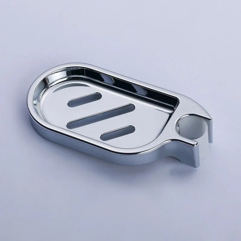 ABS Chrom Clip-auf Seife Tablett Box 22-25mm Einstellbar Dusche Schiene Slide Bar Seife Dish Platten bad Dusche Versorgung Zubehör