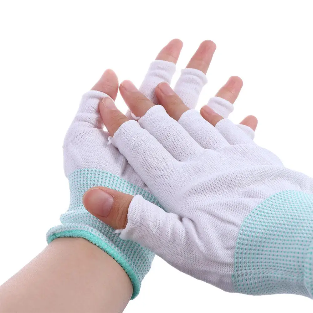 Summer Ultra-Thin Gloves Show Two or Three Fingers Tea Picking Gloves Nylon Sport Fishing Gloves Working Fingerless Gloves