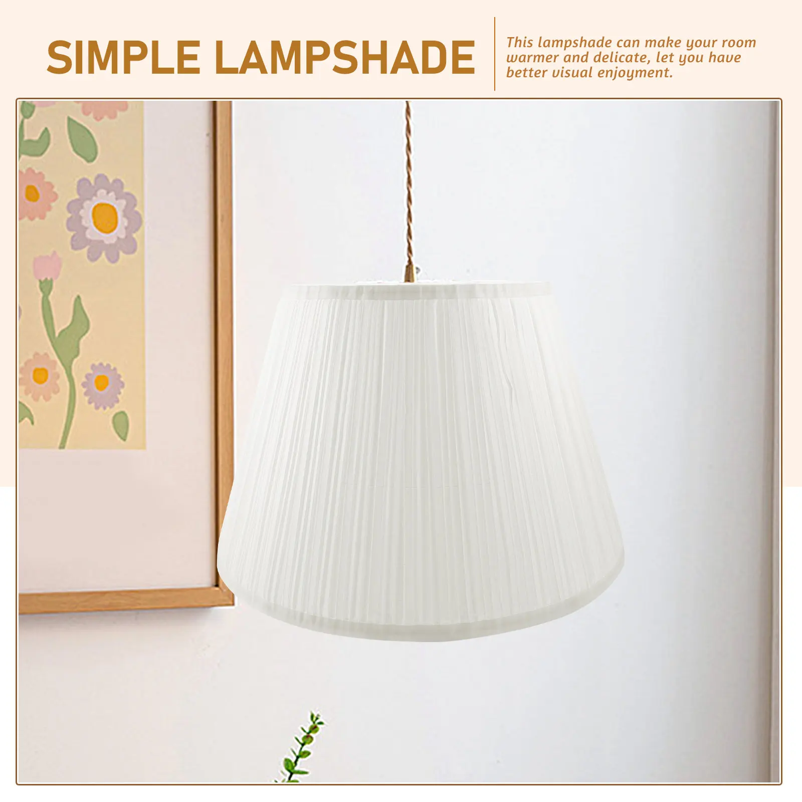 Linen Table Lamp Shade Iron Fabric Protective Light Cover Bedside Floor Lamp Shade for Bedroom Living Room Study