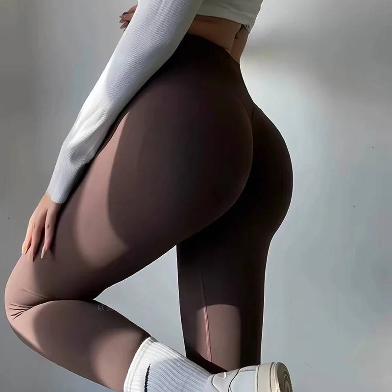 Hohe Taille Damen Yoga Übungshose Hohe Elastizität Hüftheben Fitness Training Yogahose Bequeme Leggings – Detail 8