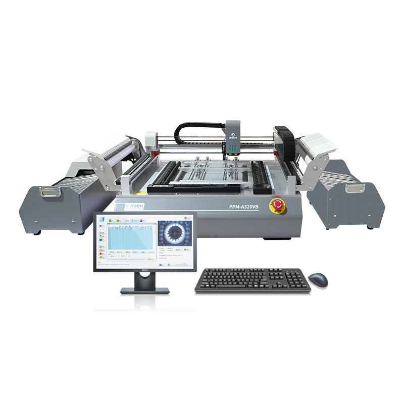 Desktop SMT Pick and Place Machine with Precision Vision System Automatic SMD LED PCB Assembly Mounter view 2