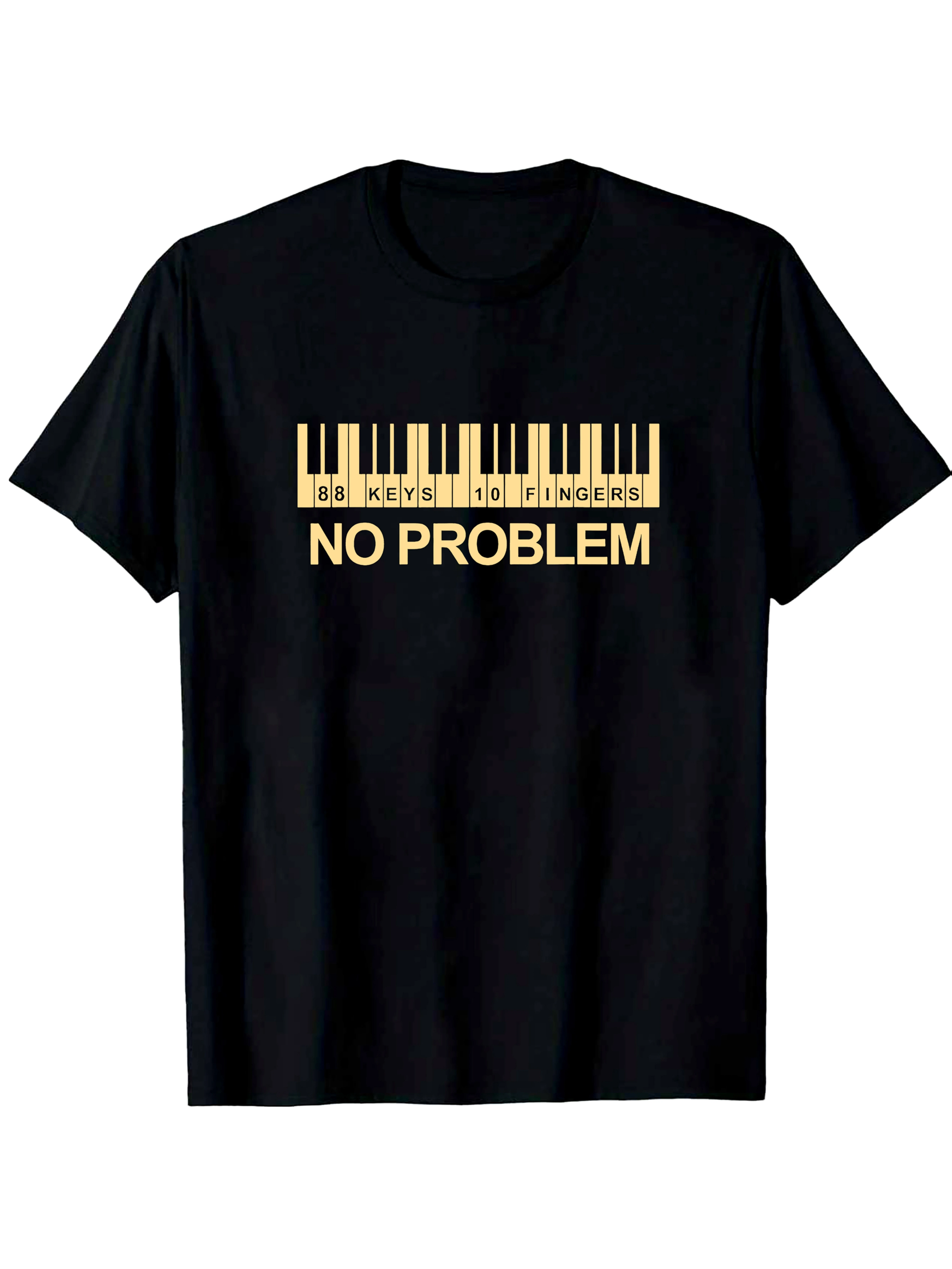 Fun Piano Keyboard T-Shirt  88-Key 10-Finger Piano Layout Unisex Streetwear Shirt graphic t shirts oversized t shirt