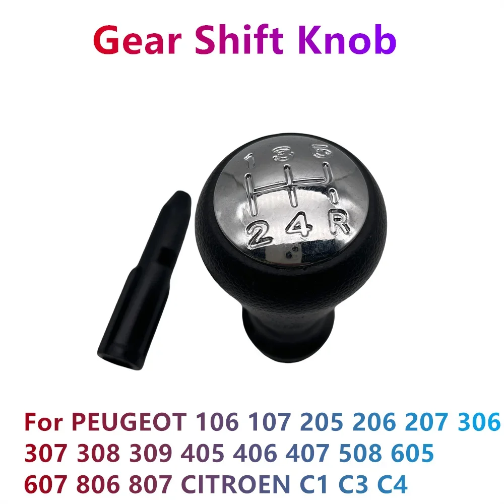 High Quality Gear Shift Knob 5 Speed For CITROEN C1 C3 C4 /PEUGEOT 106 107 205 206 207 306 307 308 309 405 406 407 508 605 607