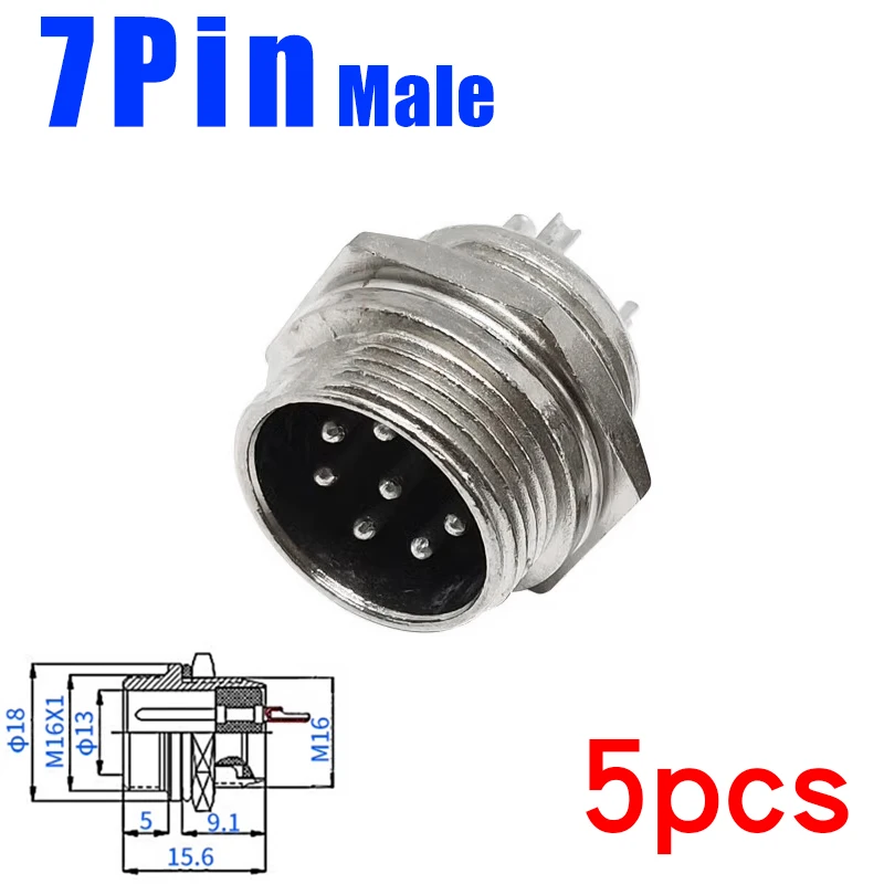 5 stücke GX16 2/3/4/5/6/7/8/9/10 Pin Männlich & Weiblich 16mm Metall Rund Luftfahrt Stecker Buchse Stecker 2PIN 3PIN 4PIN 5PIN 6PIN 7PIN