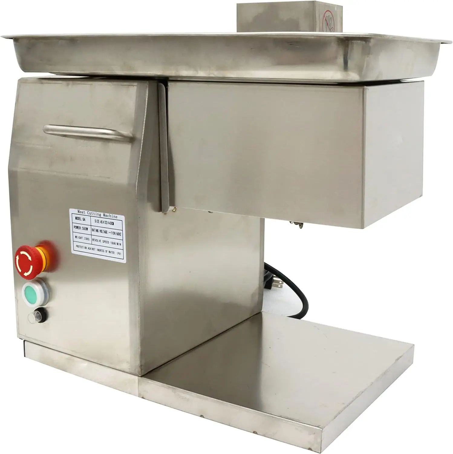 

Meat Cutting Machine Commercial Electric Slicer Shredded Diced For Steak Beef Pork Meat With Chimney Feed Inlet Qx 5Mm