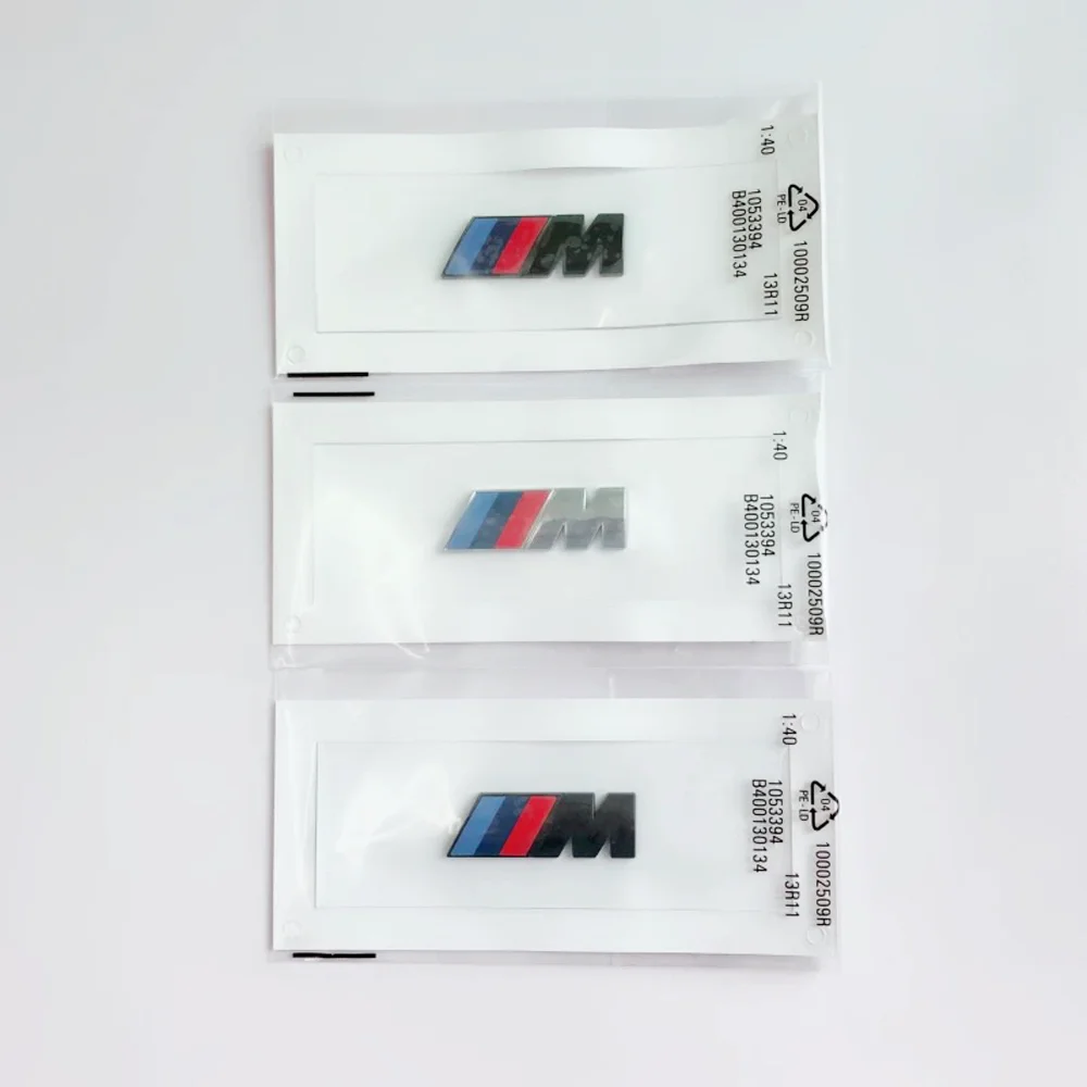 BMW M LOGO Fender Emblem Badge Rear Trunk Badge For X1 X3 X5 X6 1 3 5 7 Series M Sports Sticker Car Accessories Styling