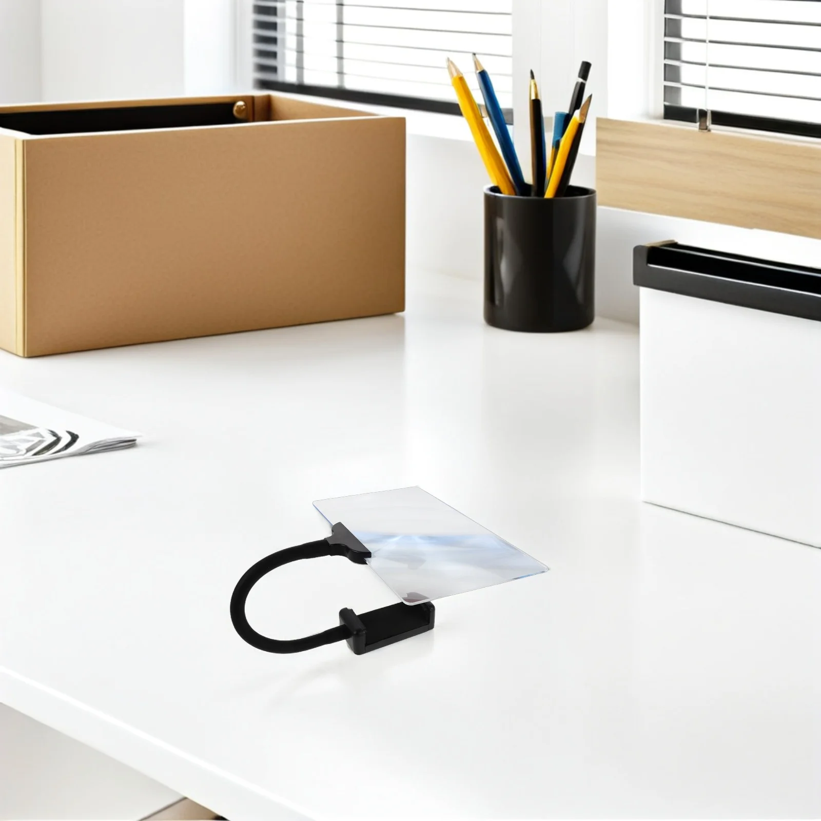 

Adjustable Gooseneck Magnifier For Seniors Hd Reading Glass Lightweight Portable For Crafting Painting Sewing Low Vision