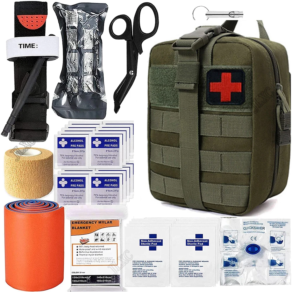 Mergency Survival First Aid Kit Tactical turnstile Admin Medical tourniquet Camping Gear Molle IFAK EMT for Trauma