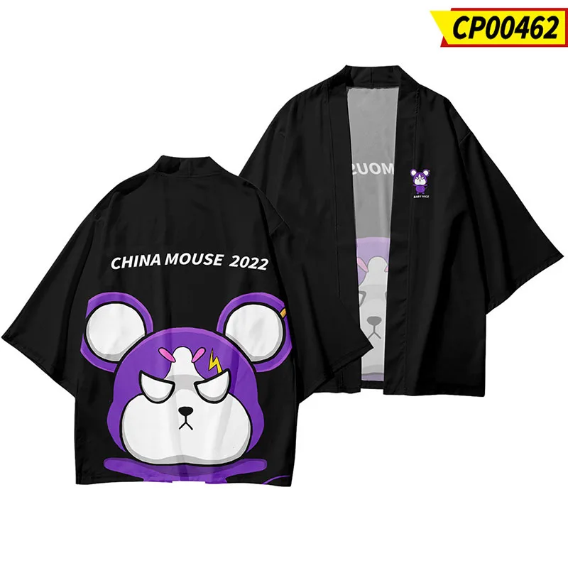 

Zodiac Signs Funny Cartoon Mouse Kimono Shirt 3d Printed Fashion Cloak Men Women Seven Point Sleeve Tops Cardigan Jacket Clothes