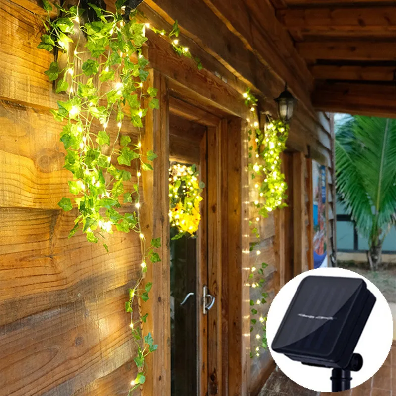 

Solar Maple Leaf LED String Lights Artificial Sunflower Watermelon Outdoor Light Up Your Garden Christmas New Year Decoration