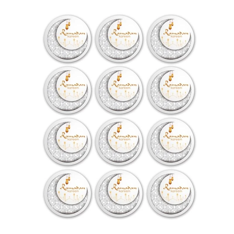 아이드 무바라크 스티커 30mm 장식 라마단 카림 레이블 선물 랩 태그 120pc