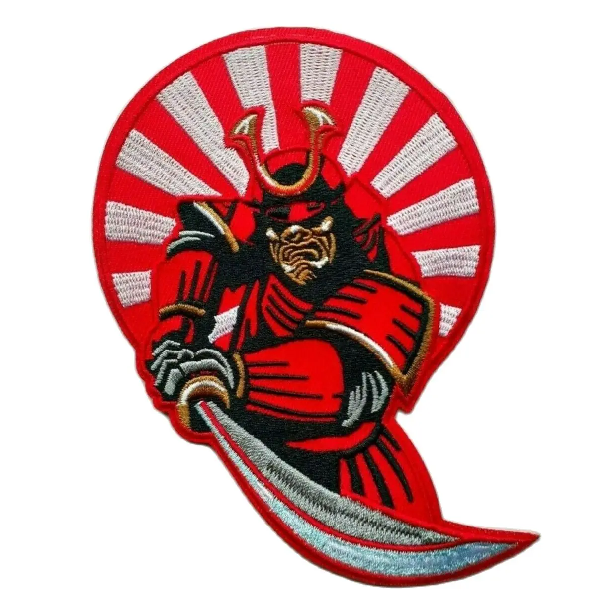 

Samurai Iron-On Patch Japanese Warrior Ninja Sword Japan Bushido Soldier ≈6*7.2 cm