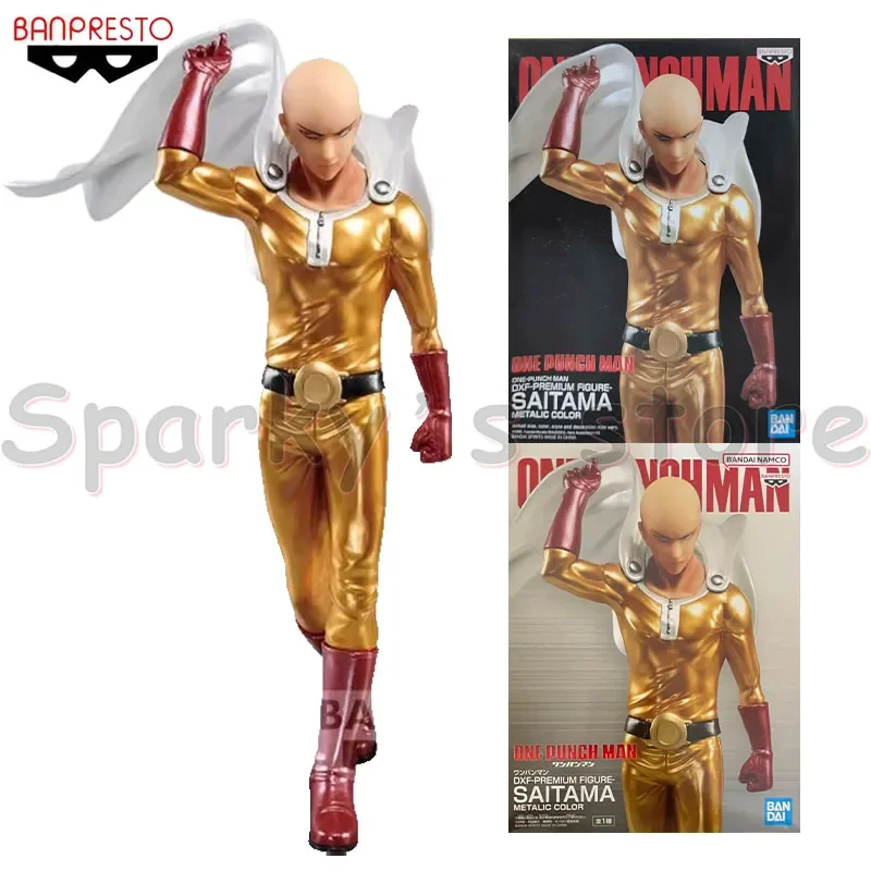 Bandai Original DXF PREMIUM FIGURE-SAITAMA METALIC COLOR ONE PUNCH-MAN Anime Figure Saitama Action Figure Toys For Kids Gifts