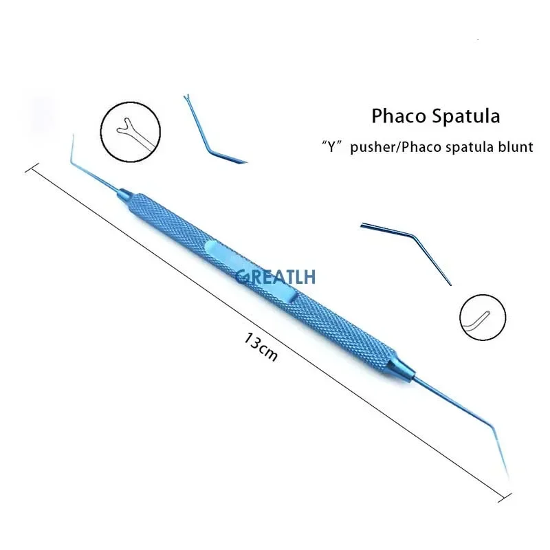 13cm/13.5cm Titanium Hook Double Head Phaco Chopper Spatula Manipulator Sinskey Hook Ophthalmic Instrument Double Eyelid Tool