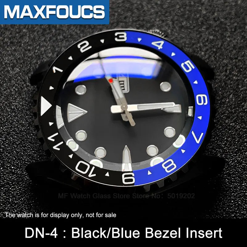 Flat ceramic bezel insert 38*31.5mm  Double color No Luminous For SKX007 SKX009 watch parts