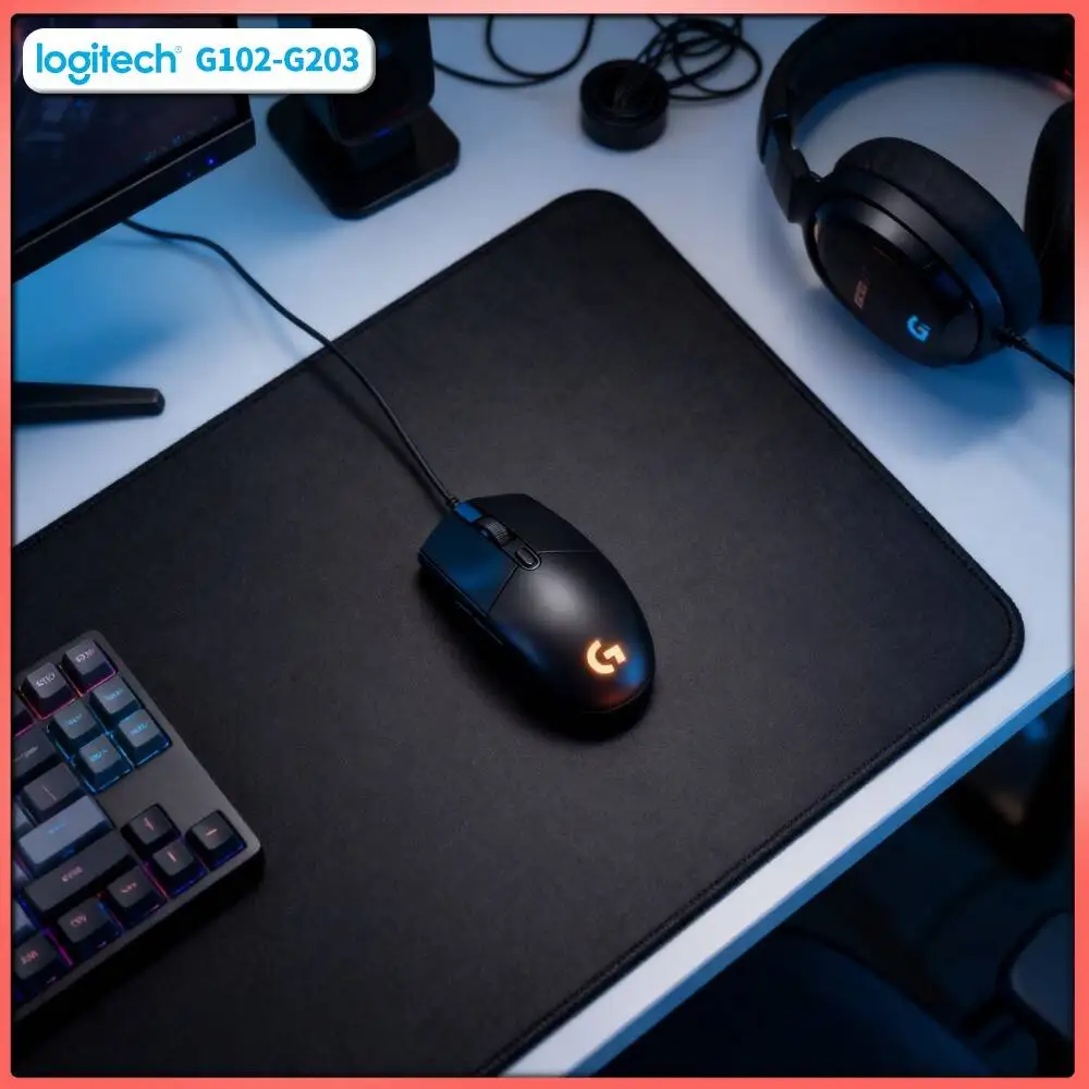 Logitech G102 Prodigy Gaming Mouse HERO Precision Sensor 20M Clicks RGB Sync Lightweight Ergonomic Build for Laptop Gamers