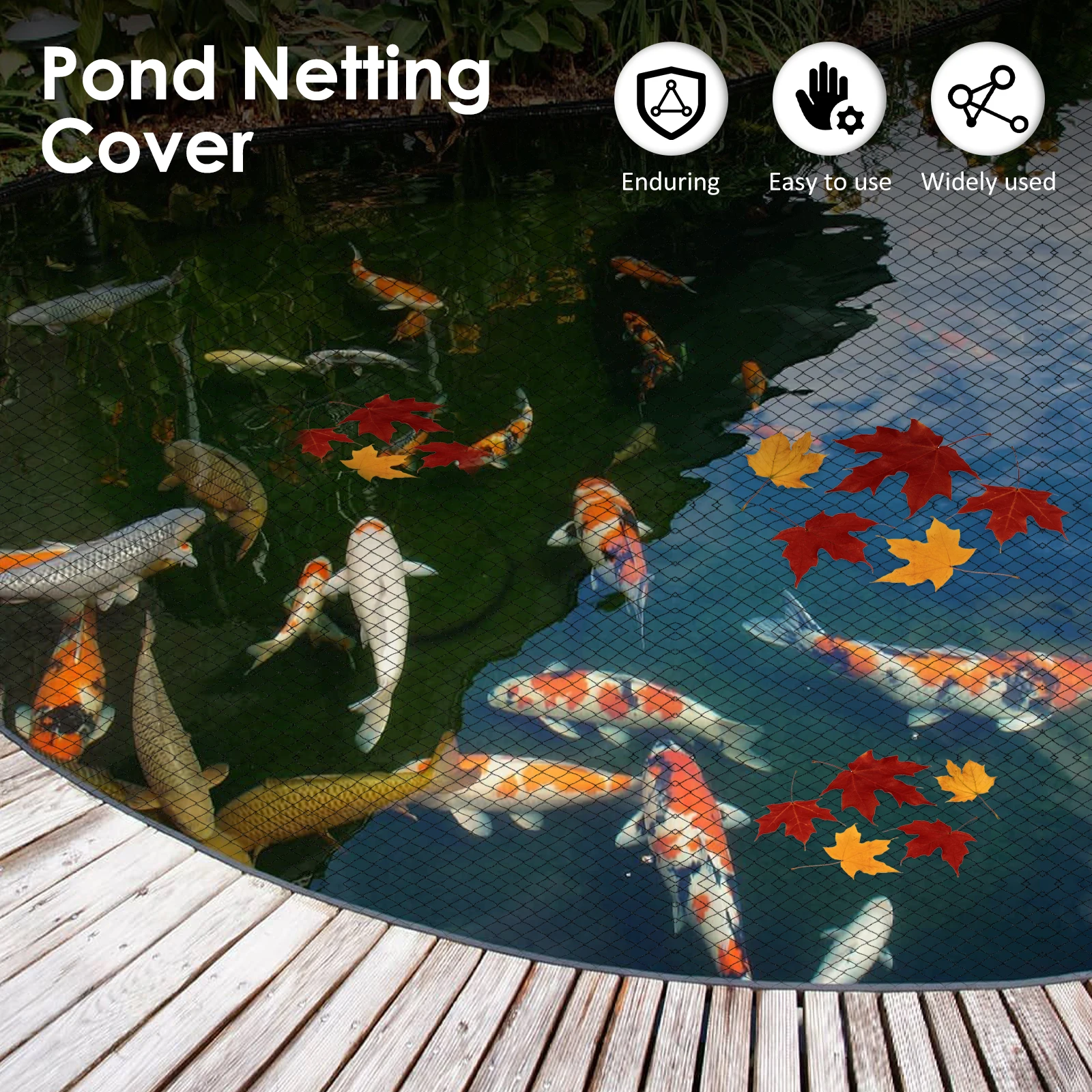 New Anti Bird Pond Netting Cover PE Protective Netting Elasticity Protective Mesh Cover Thickened Pond Safety Net for Poultry