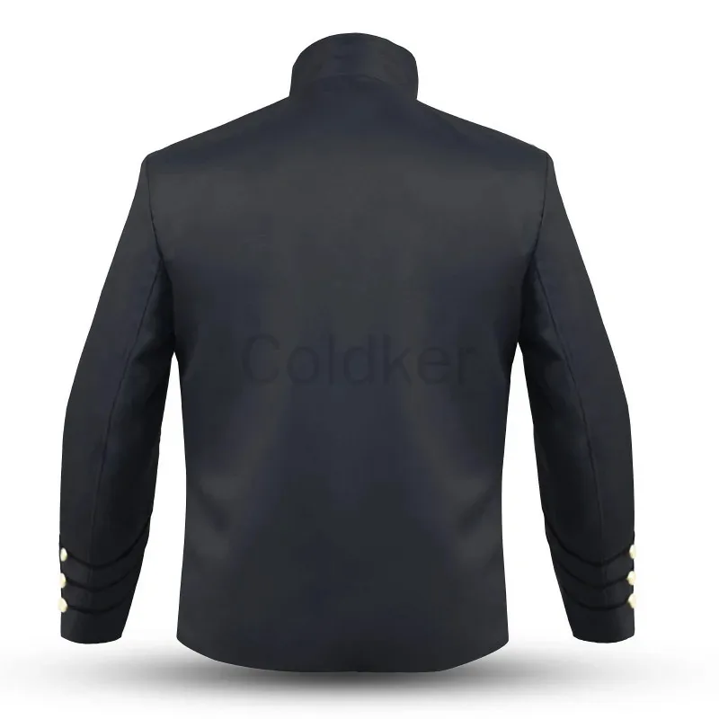 

asdh8@Mens Medieval Vintage Solid Color Coats Double Breasted Stand Collar Halloween Men's VictorJacket Cardigan Party Cosplay C