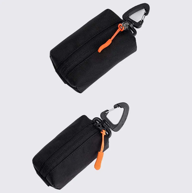 Earphone Bag Cigarette Case Bag Shoulder Strap Accessory Zipper Key Small Storage Pouch Portable Triangle Buckle Hanging