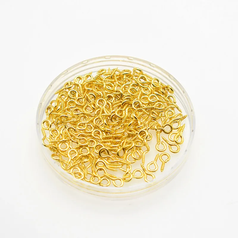 200PCS DIY Jewelry Findings Small Tiny Eyepins Hooks Eyelets Screw image 3
